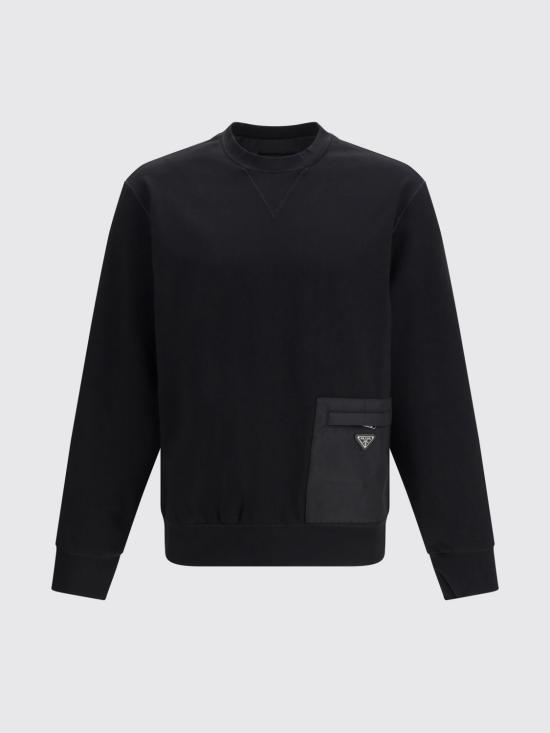 26FW 프라다 스트레치 저지 스웨트셔츠 UJL179SWMO1YSZ F0002 Black