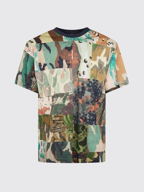 26SS 갤러리 디파트먼트 반팔 티셔츠 TOP012 PRINTED PATCHWORK CAMO Brown - GALLERY DEPT