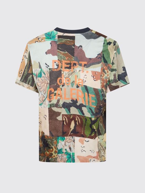 26SS 갤러리 디파트먼트 반팔 티셔츠 TOP012 PRINTED PATCHWORK CAMO Brown - GALLERY DEPT