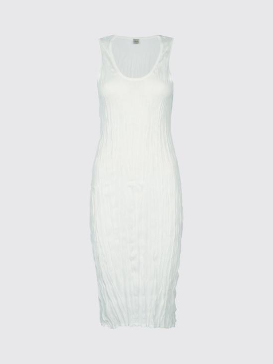 26SS 토템 롱 원피스 262WRD0343YA0244 047 White - TOTEME