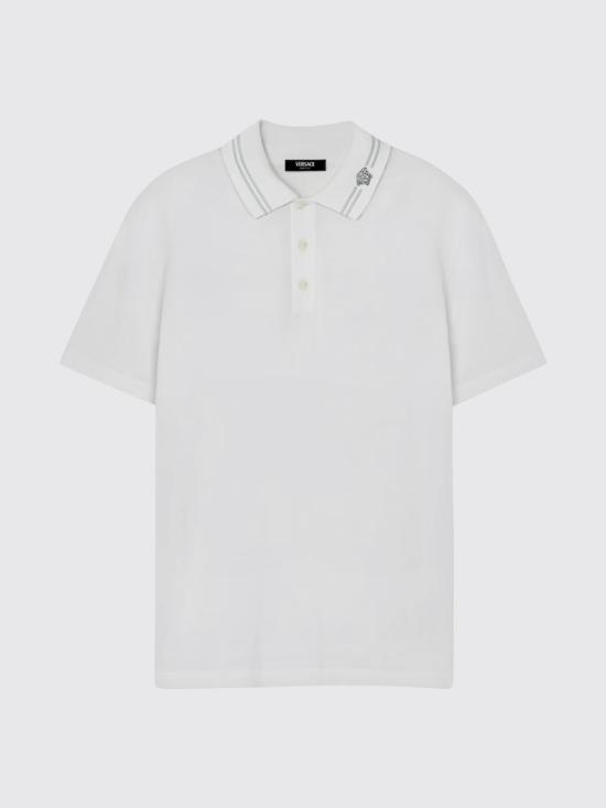 26SS 베르사체 폴로 티셔츠 10139061A13463 1W000 White - VERSACE