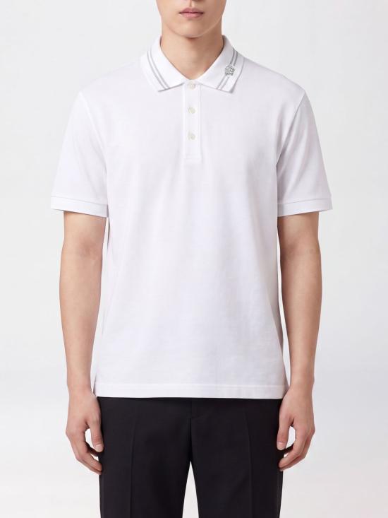 26SS 베르사체 폴로 티셔츠 10139061A13463 1W000 White