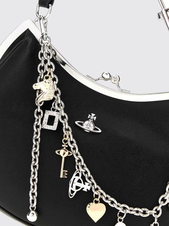 26FW 비비안웨스트우드 토트백 4B01000PWL00BX N401 Black - VIVIENNE WESTWOOD