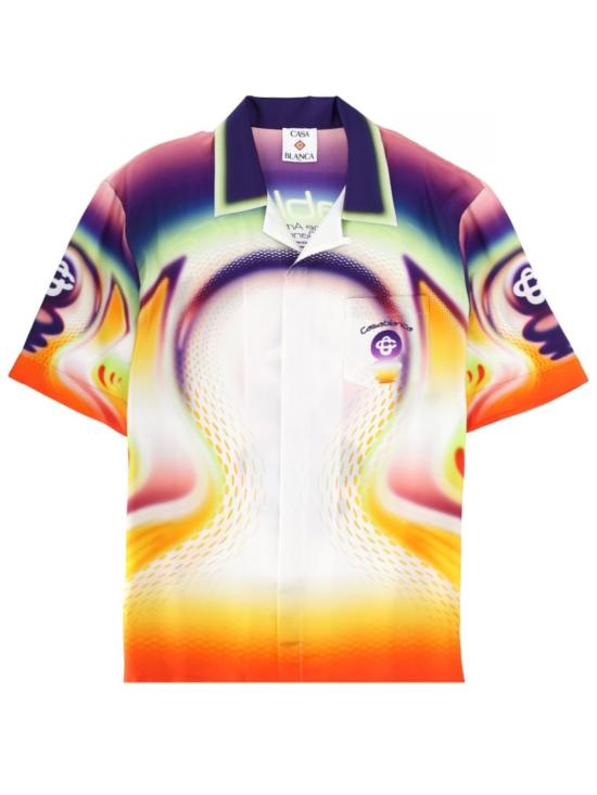 26SS 카사블랑카 반팔 셔츠 M SS26 SH 003 01SPORCHID Multicolor