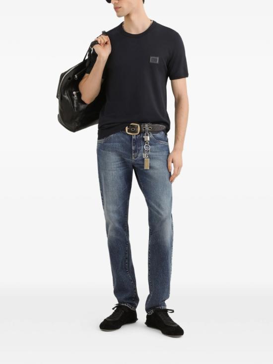 26FW 돌체앤가바나 반팔 티셔츠 G8PV1T G7Q1Q Blue - DOLCE & GABBANA