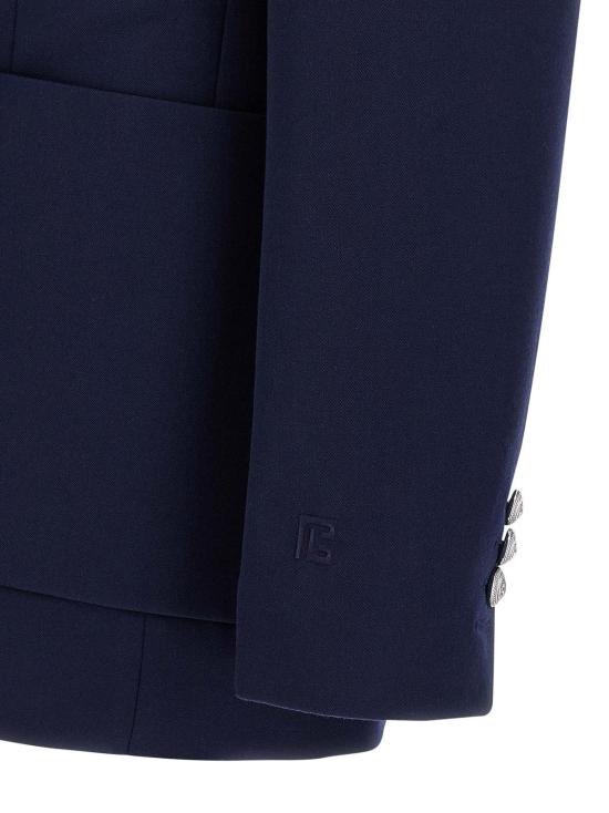  발망 수트 자켓 버진 울 블레이저 블루 - BALMAIN