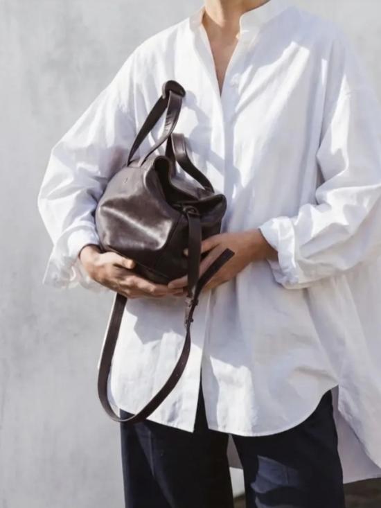  Lihann George 크로스백 리한 조지 릴리 매트 그레인 핸드백 딥 에스프레소 - OTHER BRANDS