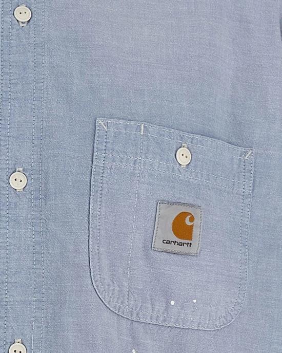 26FW 칼하트 WIP 긴팔 셔츠 3602830 Blue - CARHARTT WIP