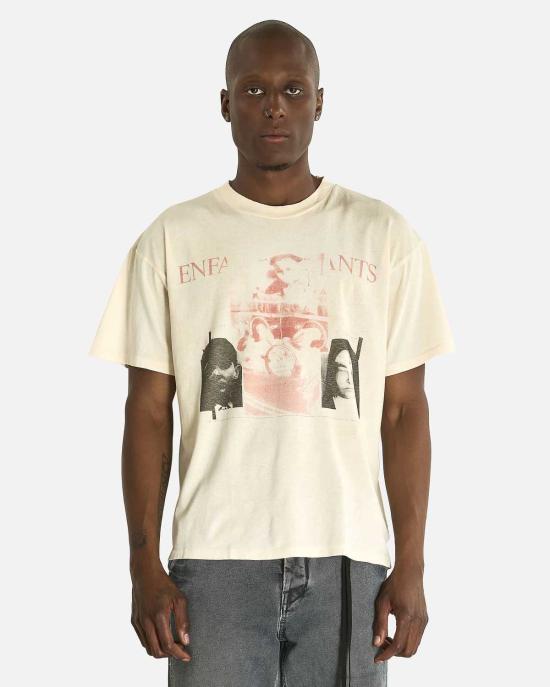  앙팡리쉬데프리메 반팔 티셔츠 Enfants Riches Deprimes Ill Fated T Shirt Dirty White