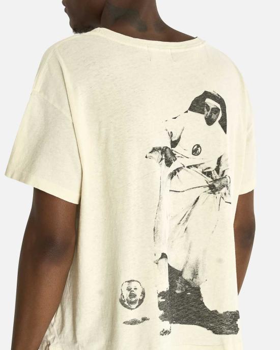  앙팡리쉬데프리메 반팔 티셔츠 Enfants Riches Deprimes Nun Kicks Baby T Shirt Dirty White - ENFANTS RICHES DEPRIMES