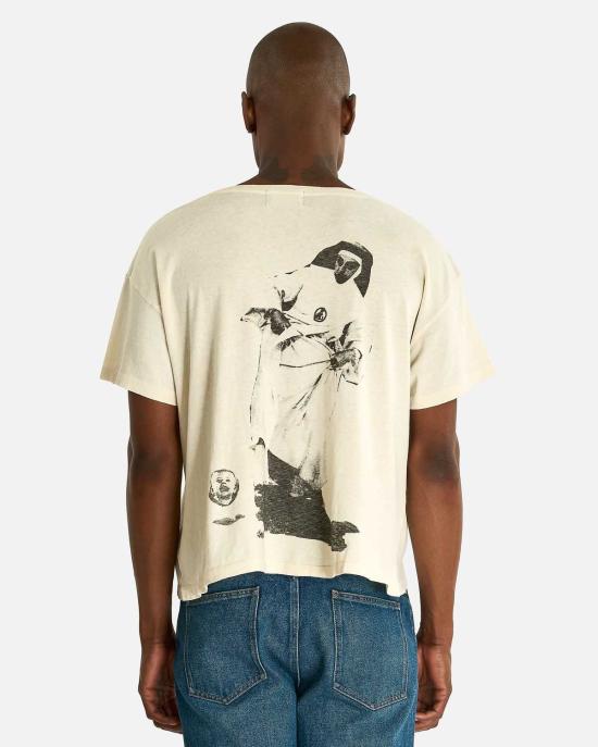  앙팡리쉬데프리메 반팔 티셔츠 Enfants Riches Deprimes Nun Kicks Baby T Shirt Dirty White - ENFANTS RICHES DEPRIMES
