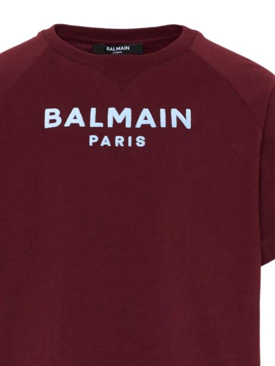 26FW [키즈] 발망 티셔츠 BZ8I01Z3672 530CE Rosso - BALMAIN