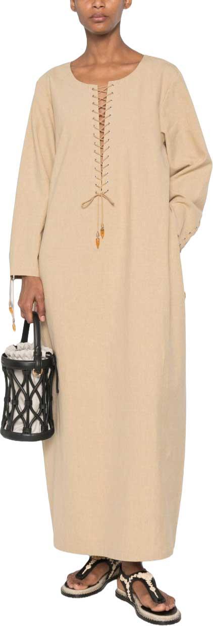 26FW 토리버치 롱 원피스 178913701 BEIGE - TORY BURCH
