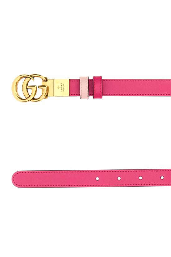 구찌 GG 마몽 리버시블 씬 벨트 6594180YATC 5744 PINK - GUCCI