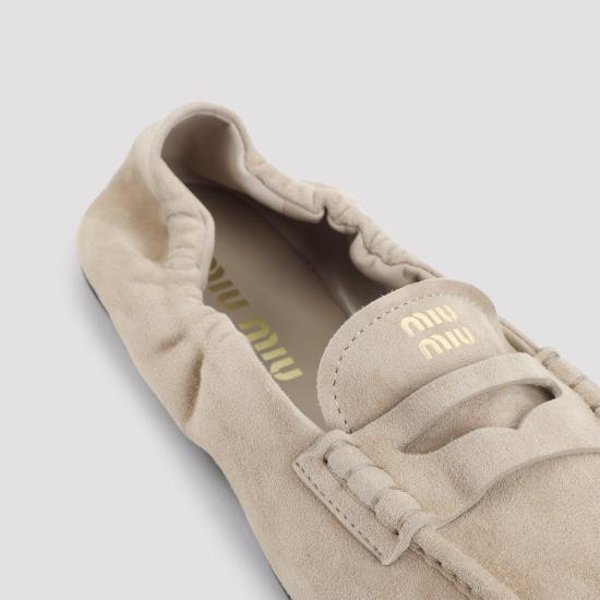 26FW 미우미우 루슈 나파 레더 로퍼 5D341EFD005008 F0F24 BEIGE O TAN - MIU MIU