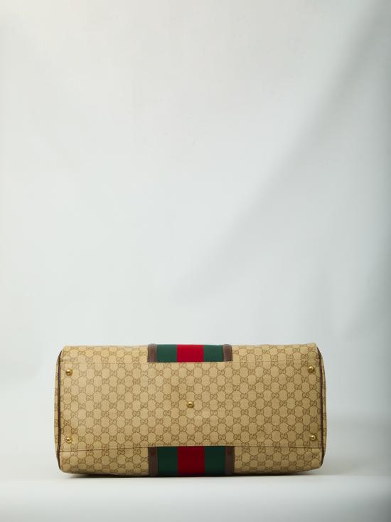 26FW 구찌 웹 미디엄 GG 더플백 875059FAF79 8547 BEIGE - GUCCI