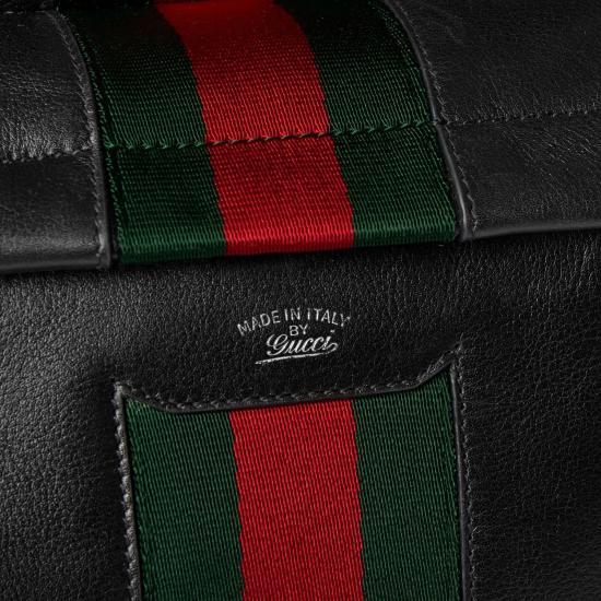 26FW 구찌 웹 트레이드마크 라지 백팩 866981AAGIG 1057 BLACK - GUCCI