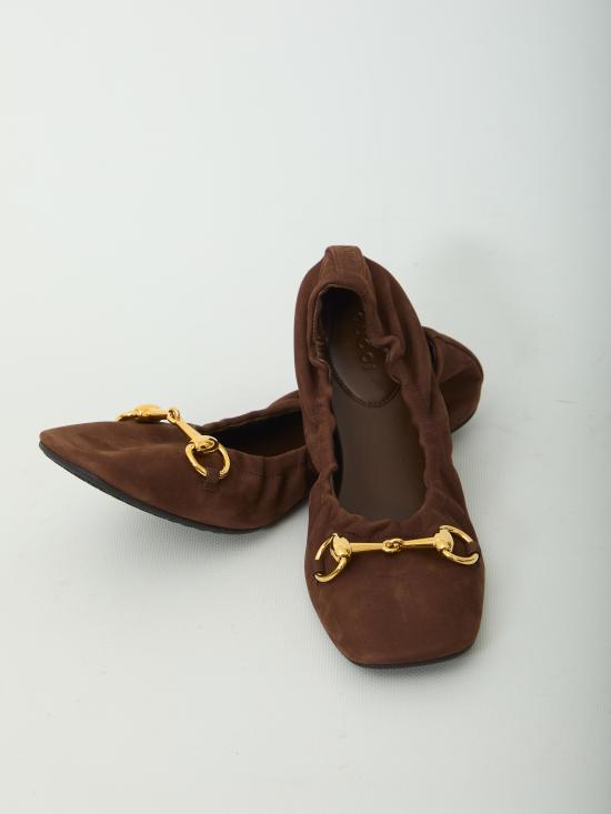 26FW 구찌 플랫 슈즈 875323AAEQY 2021 BROWN - GUCCI