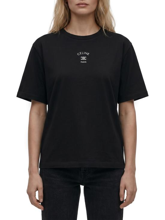 26FW 셀린느 반팔 티셔츠 RX0LJ1242 38AW BLACK
