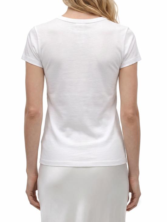 26FW 셀린느 리브드 코튼 저지 반팔 티셔츠 RX0SU3O24 01OB WHITE - CELINE