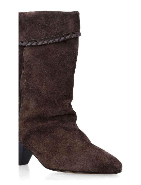 26FW 이자벨마랑 달비 드레이프 스웨이드 카프스킨 레더 부츠 BO0188FBC1A20S 50CL CHOCOLATE - ISABEL MARANT