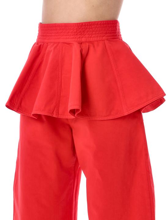 26FW 알라이아 스트레이트 팬츠 AA9J2628D028D 384 ROUGE VERMILLON - ALAIA