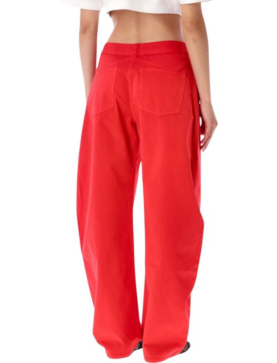 26FW 알라이아 스트레이트 팬츠 AA9P1215D028 384 ROUGE VERMILLON - ALAIA