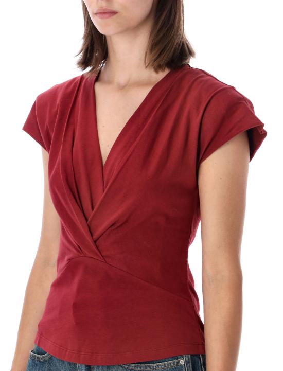 26FW 이자벨마랑에뚜왈 반팔 티셔츠 TS0341FAA1N41I 80DB DARK BURGUNDY - ISABEL MARANT ETOILE