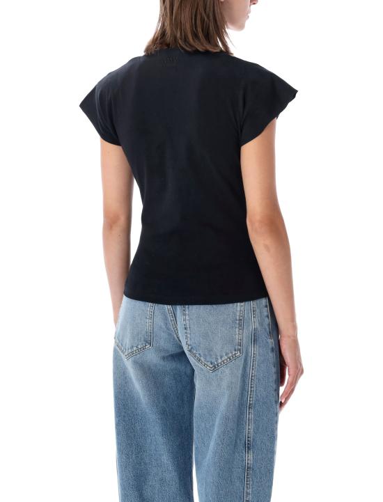 26FW 이자벨마랑 나드린 드레이프 코튼 저지 티셔츠 TS0341FAA1N41I 01BK BLACK - ISABEL MARANT