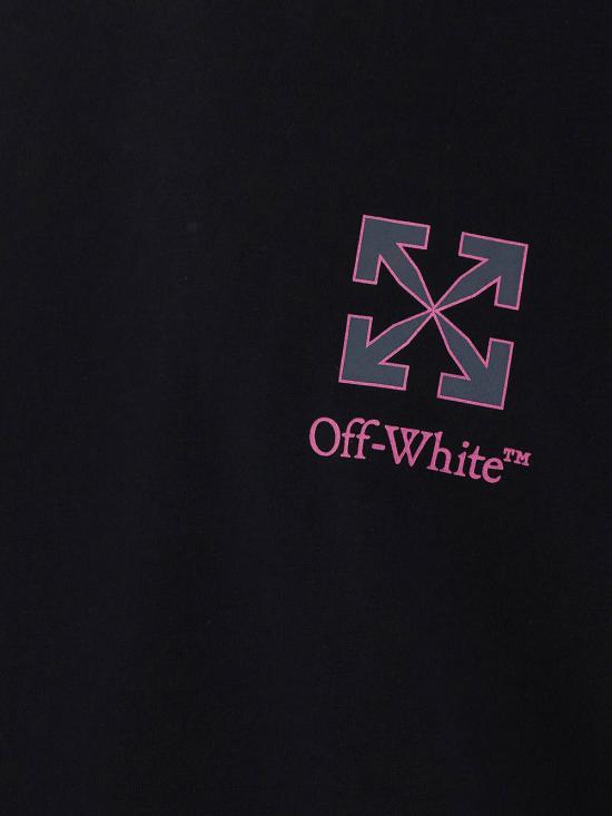 26FW 오프화이트 반팔 티셔츠 OMAA16MF26JER00A00 001 BLACK - OFF WHITE