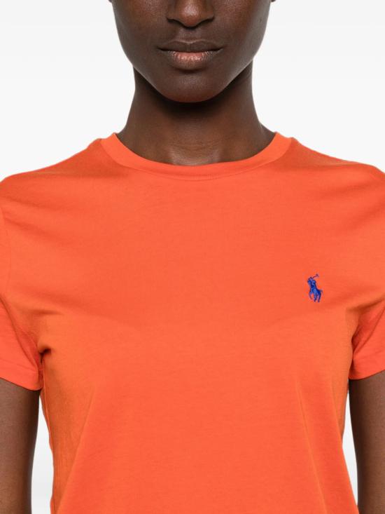 26FW 폴로 랄프로렌 클래식 핏 포니 로고 자수 티셔츠 211B14605 028 YELLOW ORANGE - POLO RALPH LAUREN