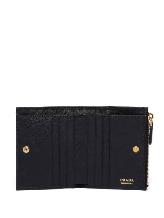 26FW 프라다 트라이앵글 로고 반지갑 1ML050QHH F0002 BLACK - PRADA