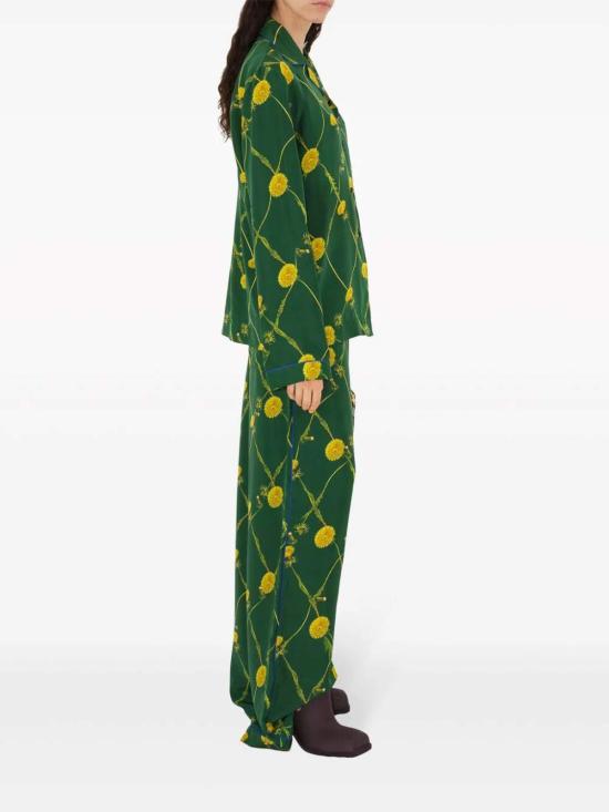  버버리 스트레이트 팬츠 8082994 DARK GREEN - BURBERRY