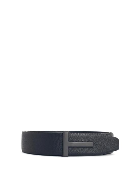 26SS 톰포드 그레인 레더 T 아이콘 벨트 TB178LCL236LNAA BLACK