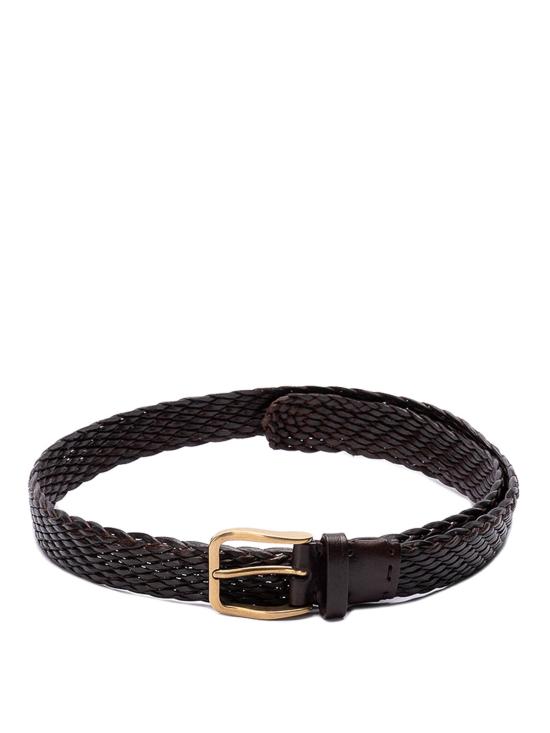 26SS 브루넬로 쿠치넬리 가죽 벨트 MAUFB344C6074 BROWN