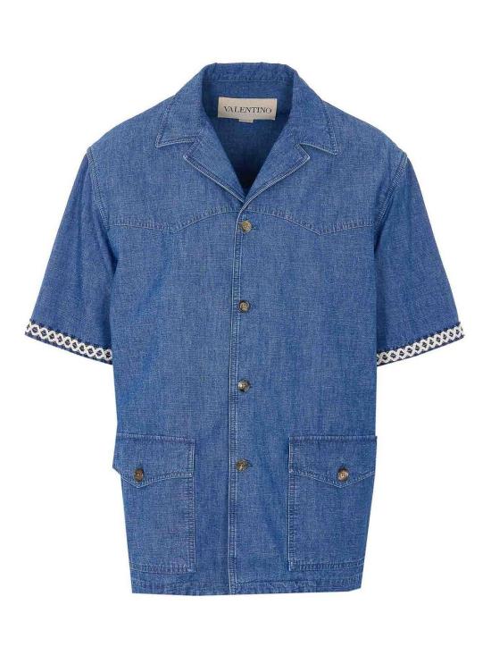 26SS 발렌티노 가라바니 반팔 셔츠 DBF20AL4558 BLUE