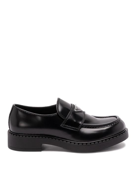 26FW 프라다 초콜릿 브러쉬드 레더 로퍼 2DE127055FG000F0002 BLACK