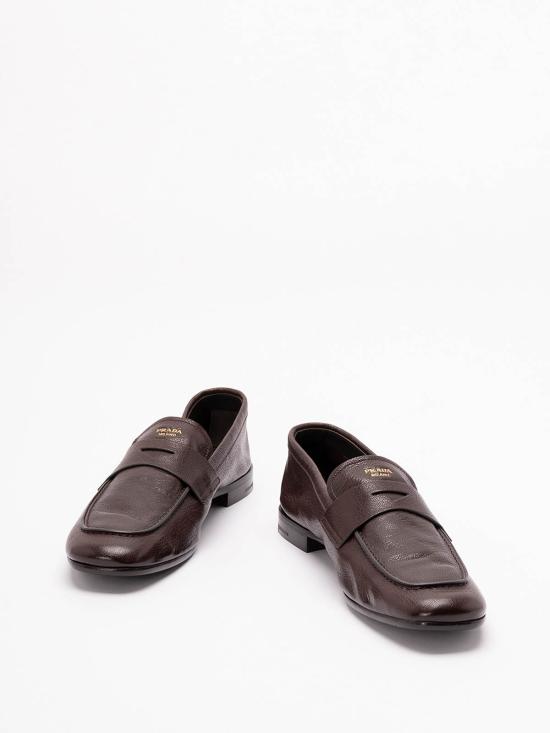 25FW 프라다 레더 로퍼 2DF0903ACMFX000F0003 DARK BROWN - PRADA