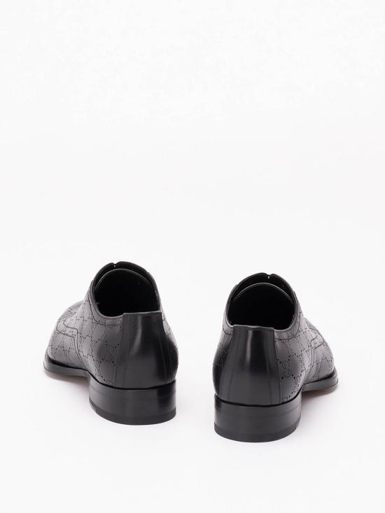 25FW 구찌 레이저 GG 레이스업 슈즈 863019AAGBV1000 BLACK - GUCCI