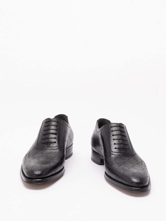 25FW 구찌 레이저 GG 레이스업 슈즈 863019AAGBV1000 BLACK - GUCCI