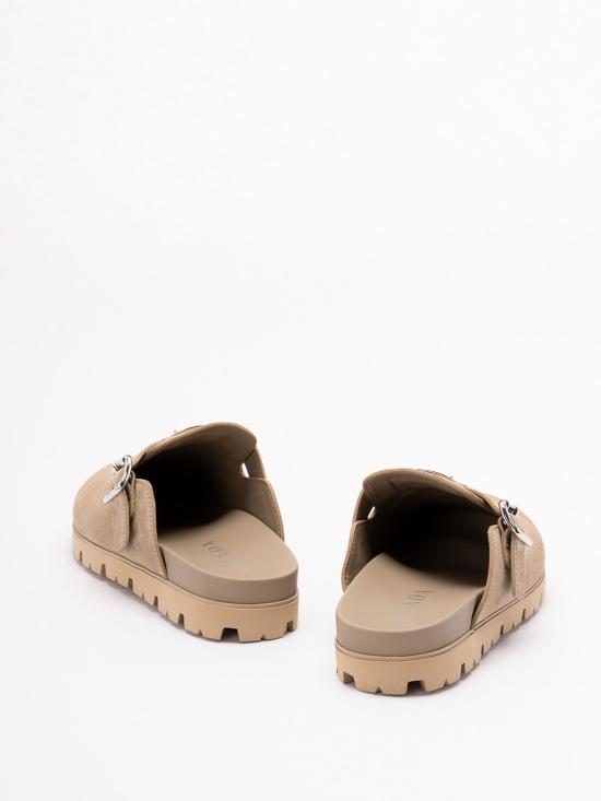 26SS 프라다 스웨이드 뮬 2S3003054FG000F0F24 DARK BEIGE - PRADA
