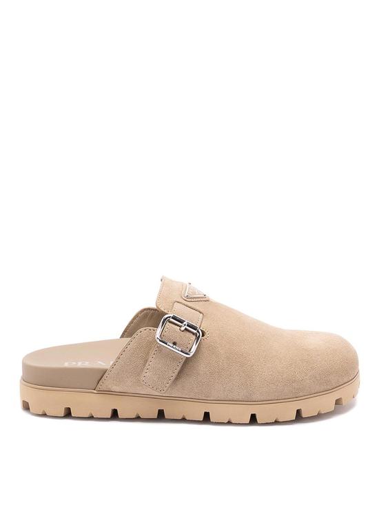 26SS 프라다 스웨이드 뮬 2S3003054FG000F0F24 DARK BEIGE