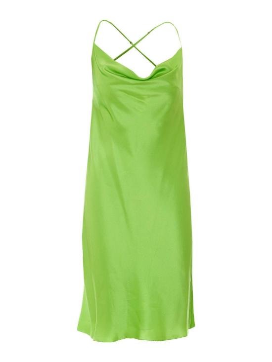 26SS 생로랑 미디 원피스 861314Y7G273104 GREEN