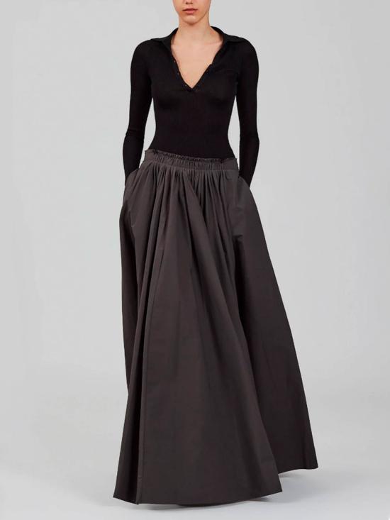 25FW 사 수 파이 롱 스커트 S26225CCOJ0760 GREY - SA SU PHI