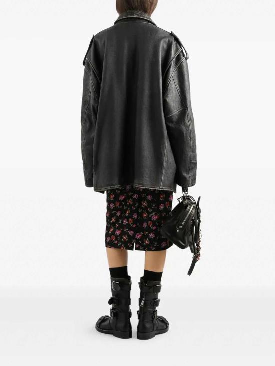 26SS 돌체앤가바나 플로럴 프린트 스트레이트 스커트 F4DBNTFSA8EHN5XS BLACK - DOLCE & GABBANA