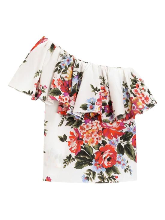 26SS [키즈] 돌체앤가바나 탑 L51N73 HS5UUHA5ZO Bianco - DOLCE & GABBANA