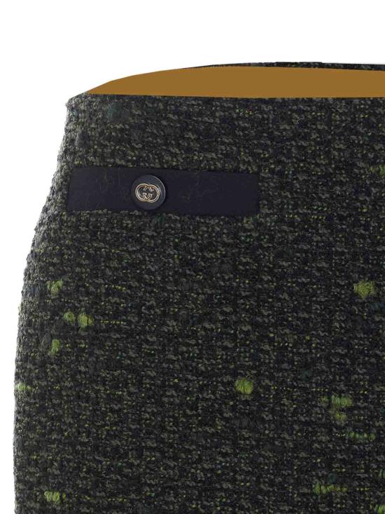 26SS 구찌 울 부클레 스커트 853017ZAUCL3005 GREEN - GUCCI