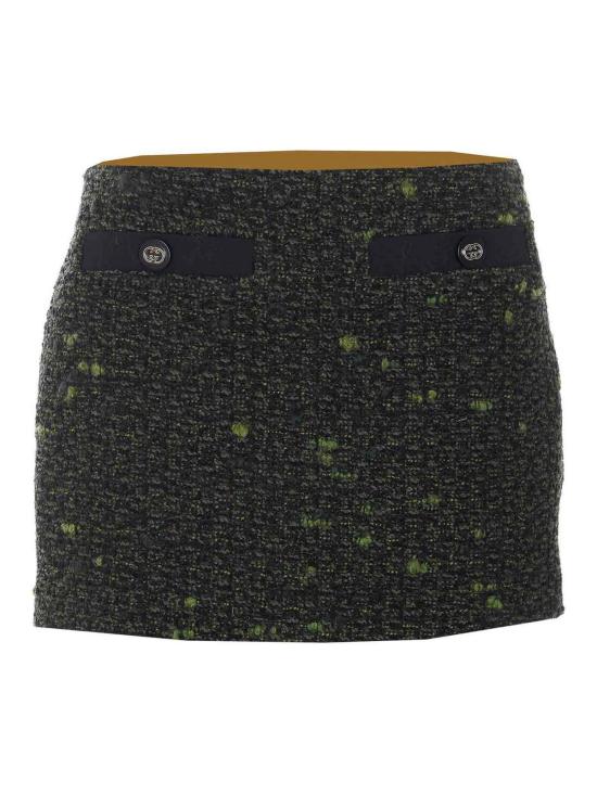 26SS 구찌 울 부클레 스커트 853017ZAUCL3005 GREEN