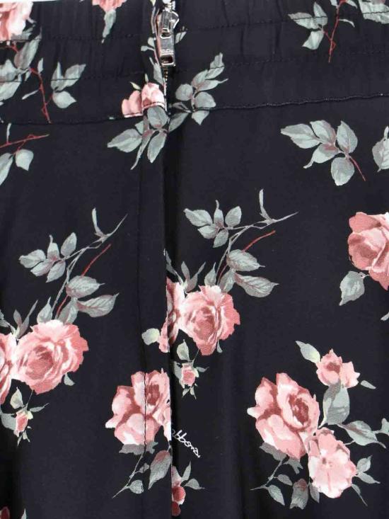 26SS 돌체앤가바나 빈티지 로즈 프린트 샤무스 서클 스커트 F4DBGTFSA8CHN5XQ BLACK - DOLCE & GABBANA