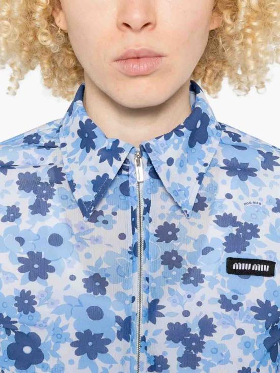 25FW 미우미우 셔츠 MK201919EXSOOOF0013 LIGHT BLUE - MIU MIU
